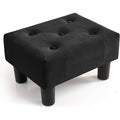 Velvet Rectangle Small Foot Stool Ottoman