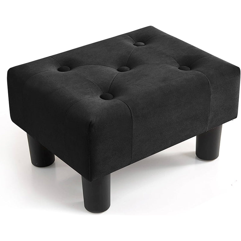 Velvet Rectangle Small Foot Stool Ottoman