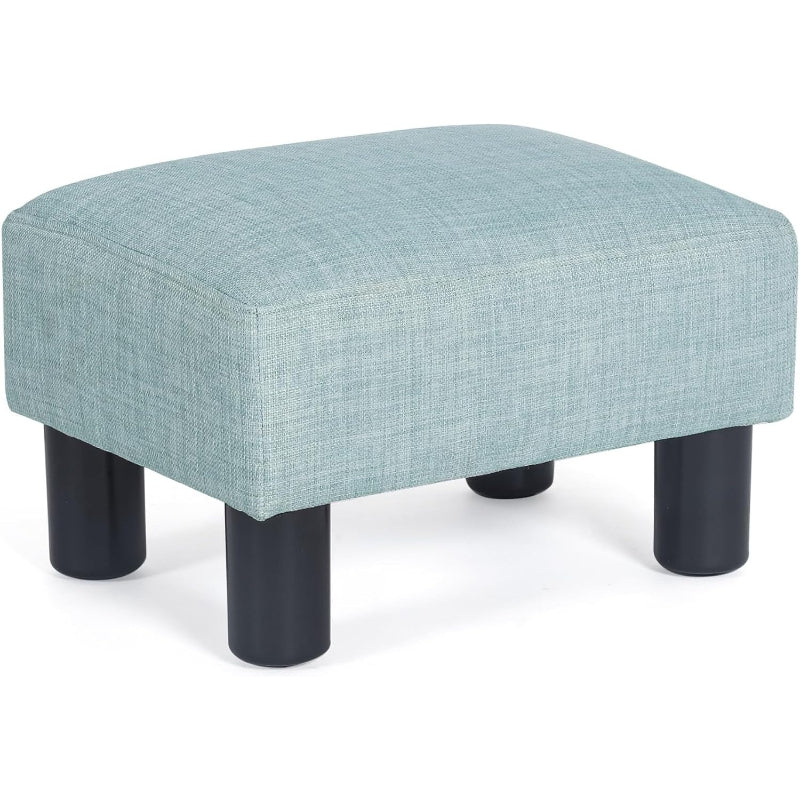 Modern Fabric Rectangle Small Footstool Ottoman