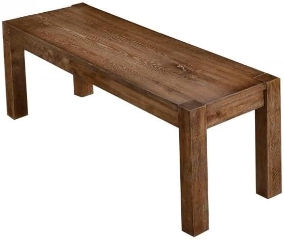 Transitional Wood Dining Entryway Bench