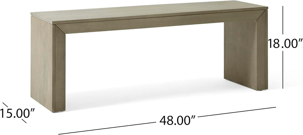 Farmhouse Acacia Wood Dining Bench Seating