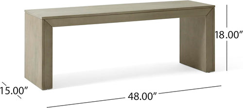 Farmhouse Acacia Wood Dining Bench Seating