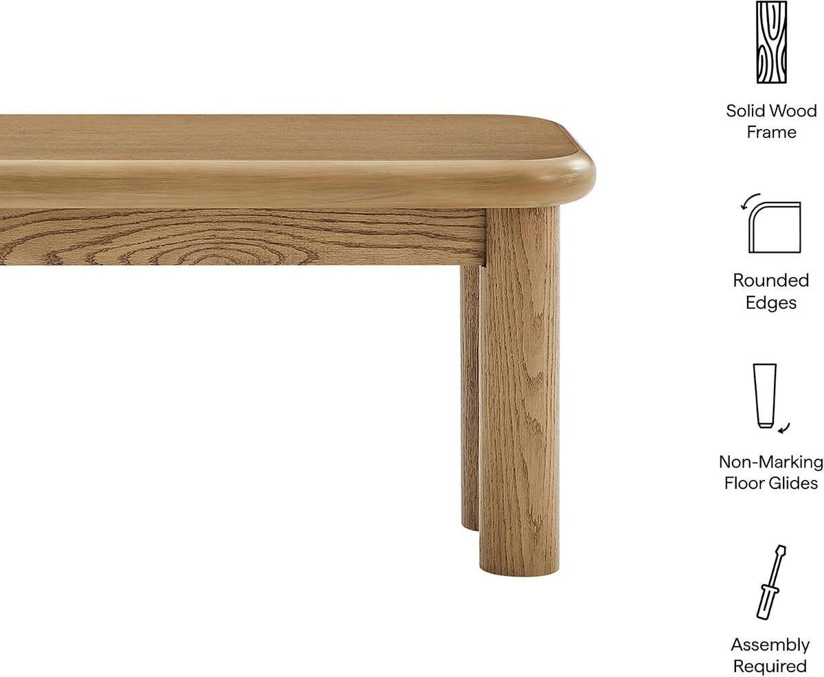 Weathered Oak Rectangular Dining Bench