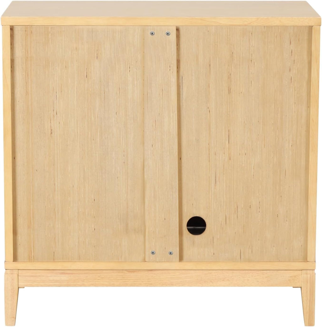 Modern Fluted‑Door Wood Sideboard Cabinet