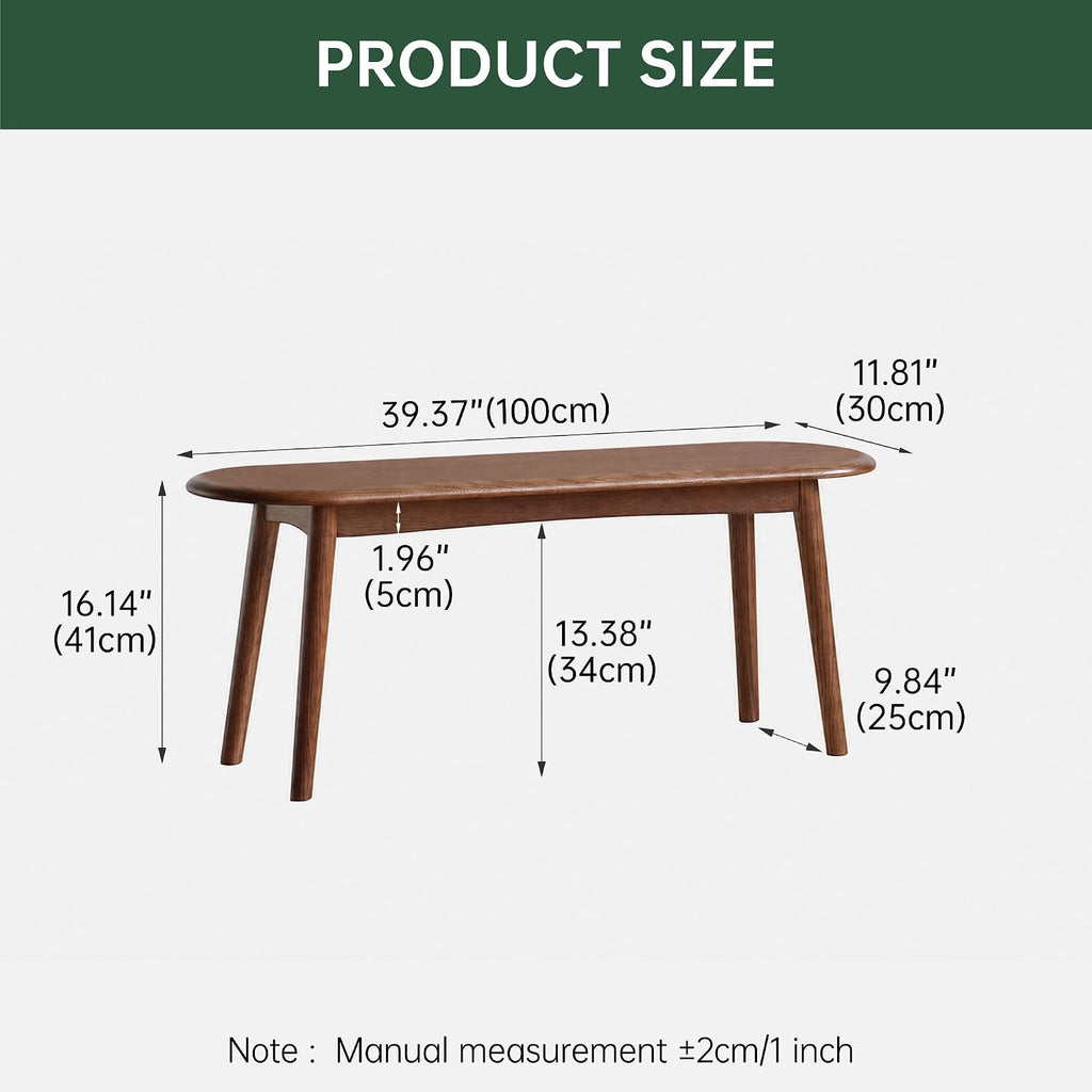 Solid Oak Farmhouse Indoor Dining Bench