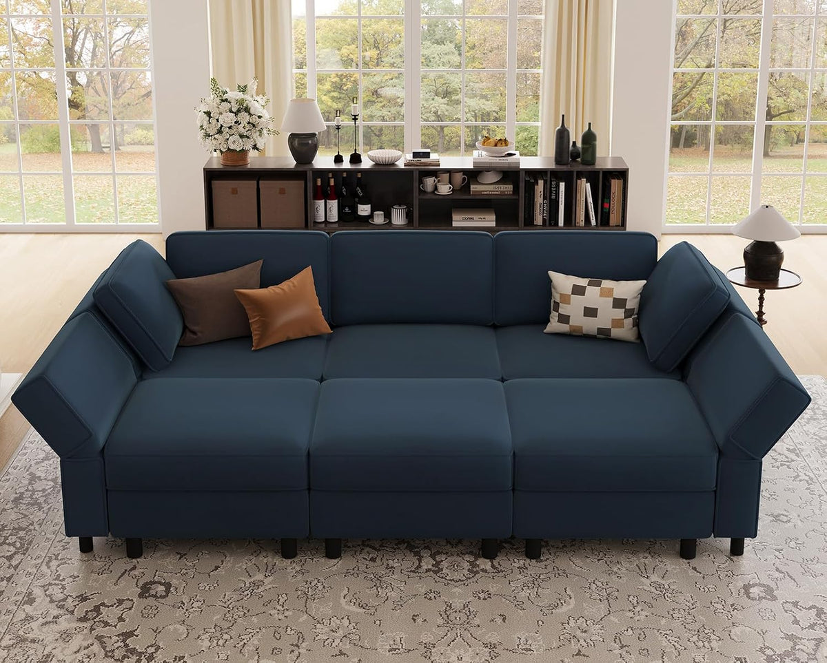 Velvet Modular Convertible Sectional Sofa