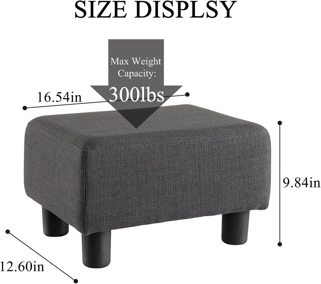 Upholstered Boucle Rectangular Foot Stool