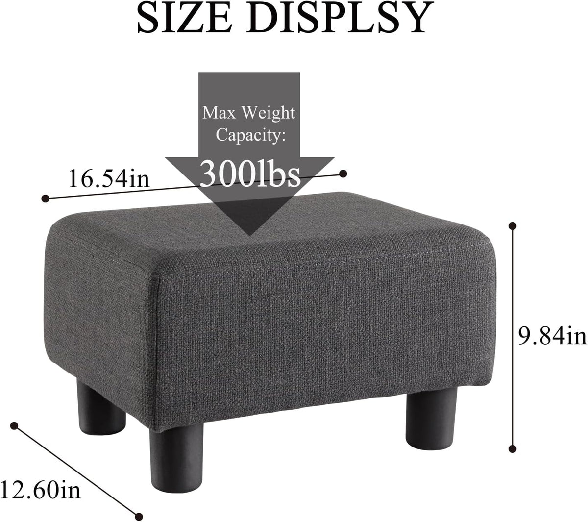 Upholstered Boucle Rectangular Foot Stool