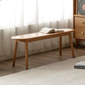 Solid Oak Rounded‑Corner Dining Bench
