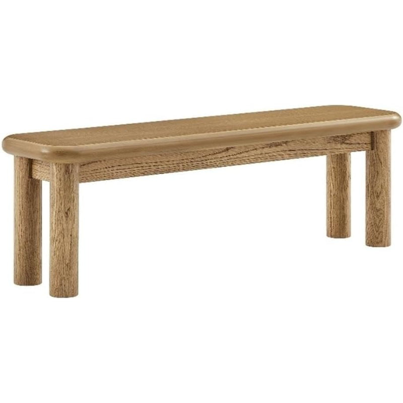 Weathered Oak Rectangular Dining Bench