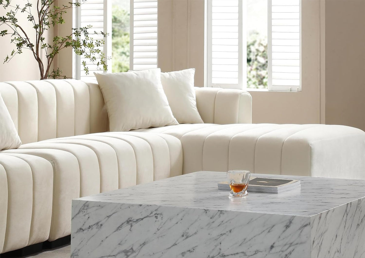 Modern Velvet L‑Shape Modular Sectional Sofa