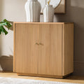 Modern Fluted Wood Sideboard Buffet Cabinet