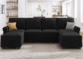 Velvet U‑Shaped Convertible Sectional Sofa