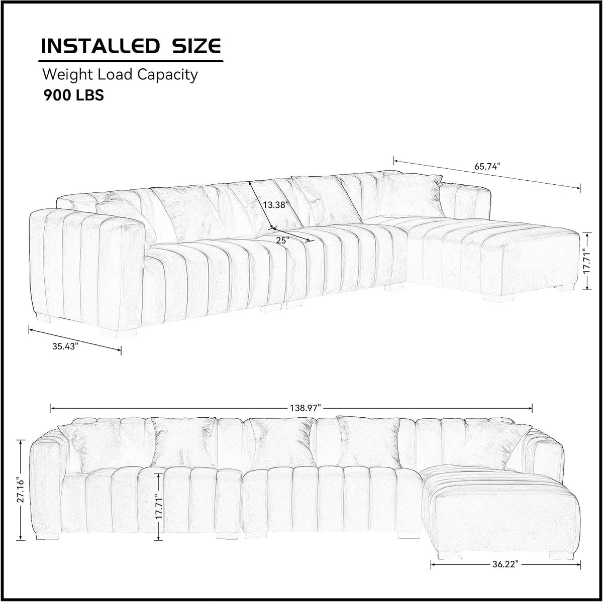 Modern Velvet L‑Shape Modular Sectional Sofa
